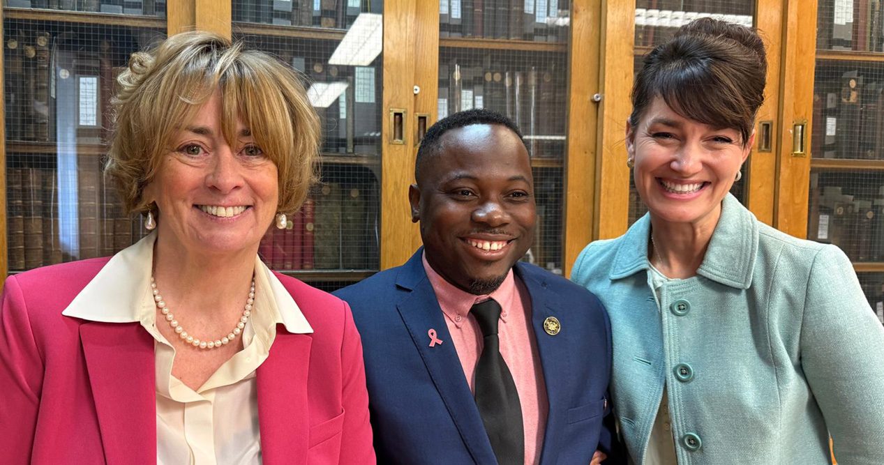 PatPrice_2025 Message Pat Price and two others pose for work with GCR